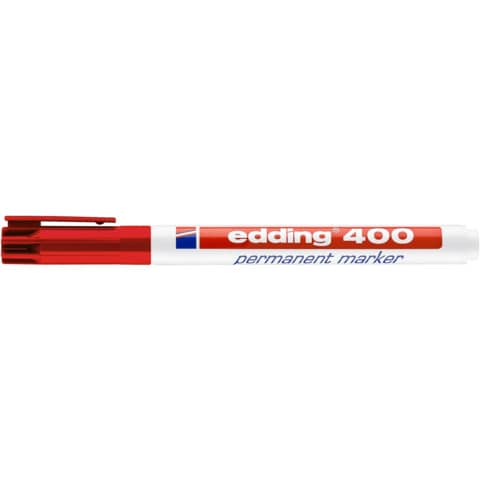 Marcatore permanente edding 400 punta conica 1 mm rosso E-400 002